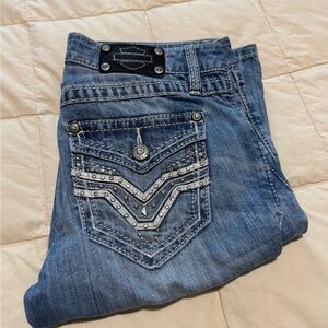 Harley Davidson - Embellished Light Blue Women's Jeans